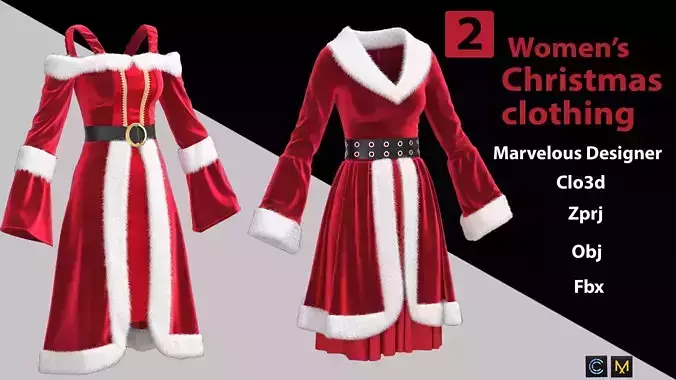2women christmas clothing
