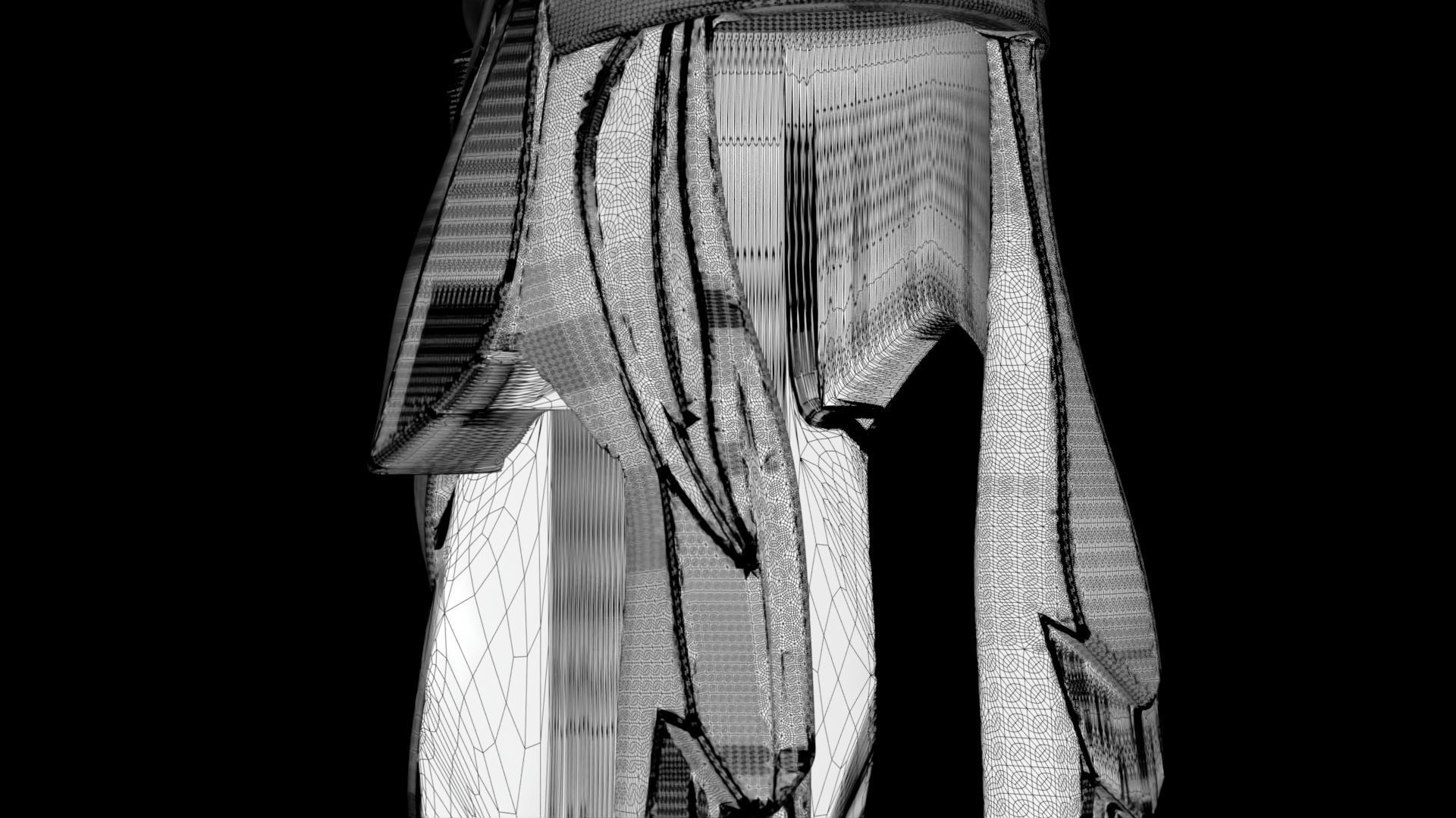 Lego Pirate scarf matchable Low-poly 3D model_7