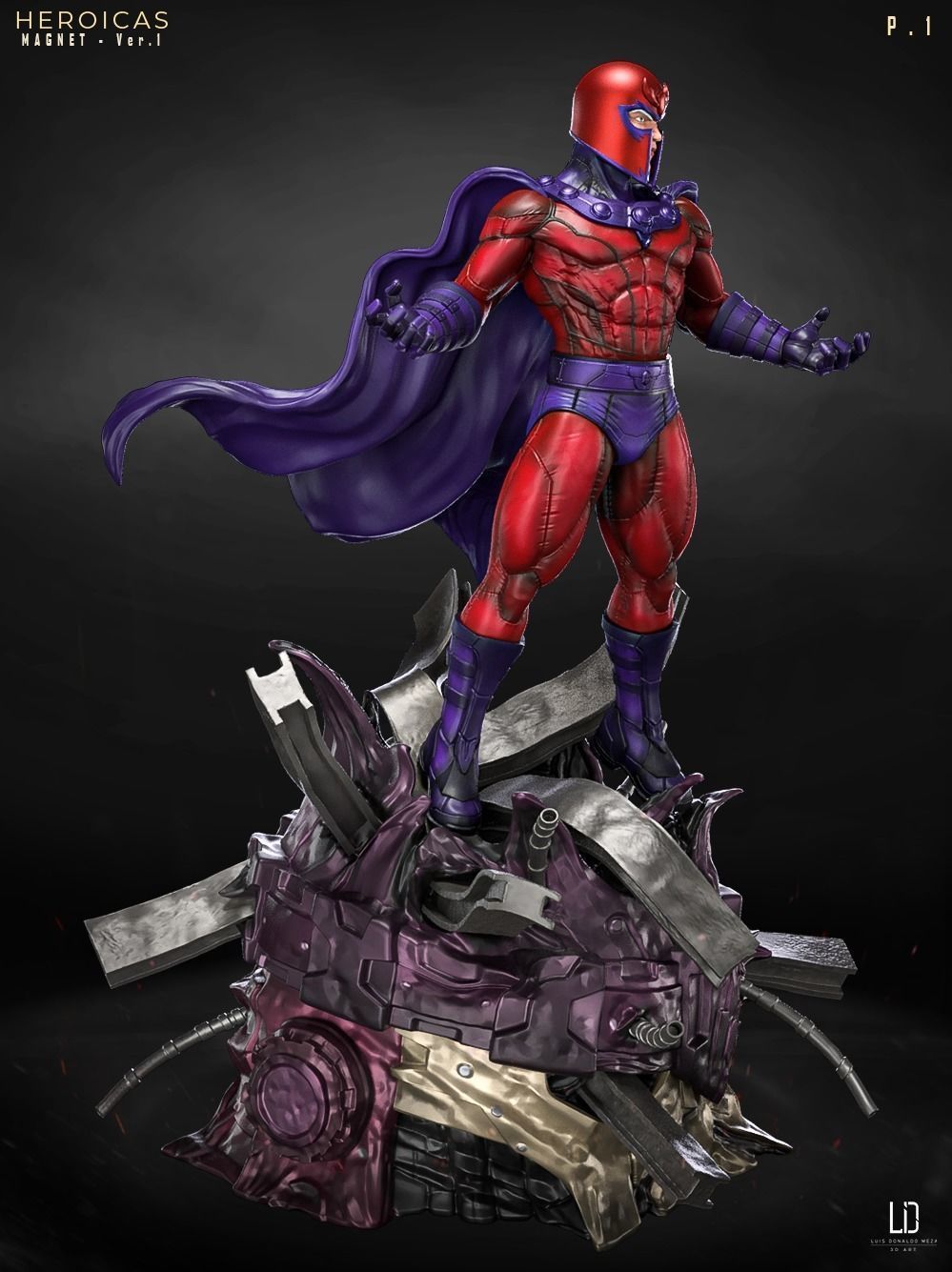 Herocias - Magneto Ver1 -  3D print model_7