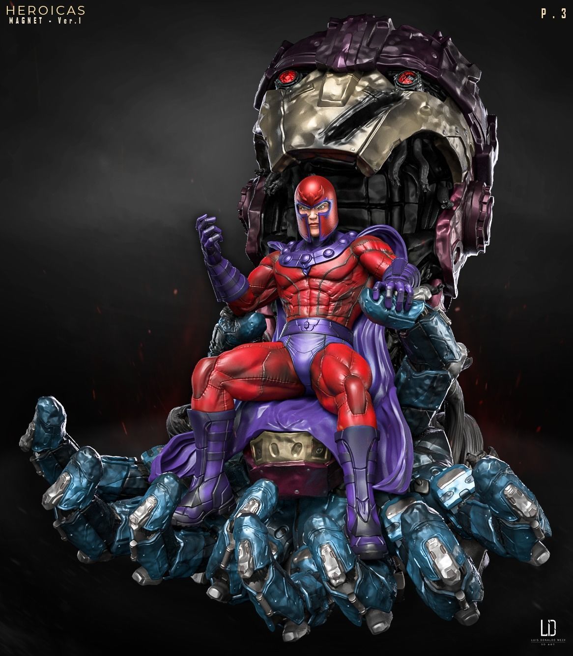 Herocias - Magneto Ver1 -  3D print model_1