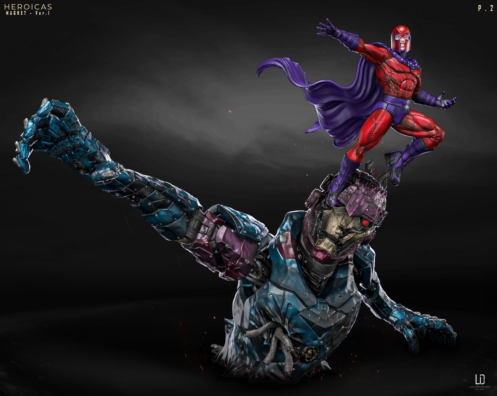 Herocias - Magneto Ver1 -  3D print model_11