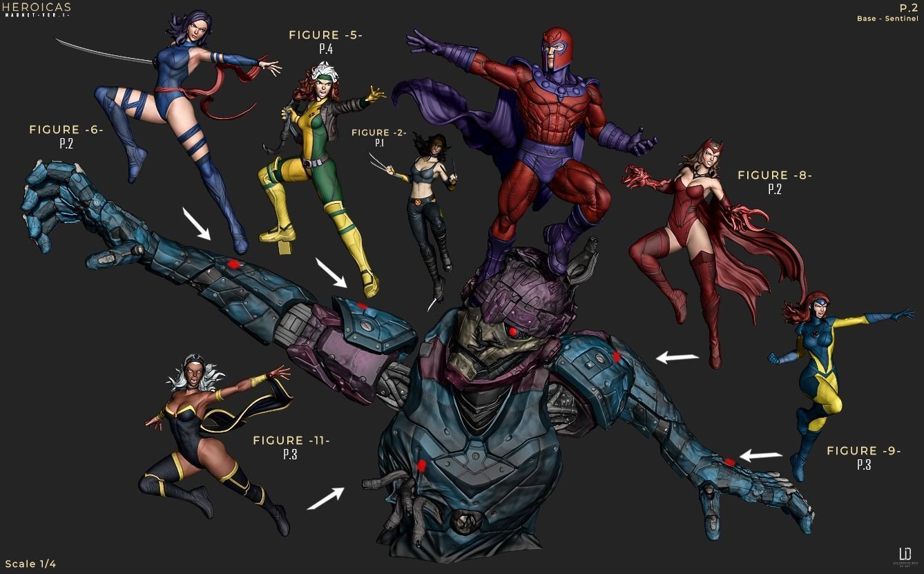 Herocias - Magneto Ver1 -  3D print model_14