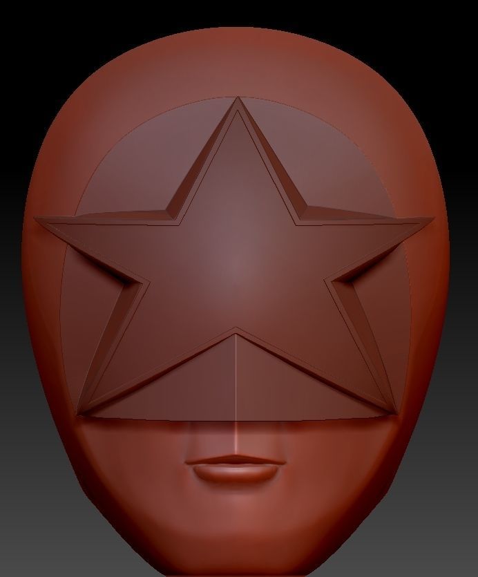 RED ZEO RANGER HELMET 3D print model_1