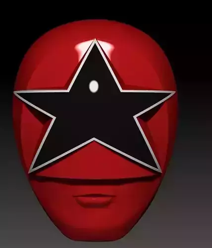 RED ZEO RANGER HELMET 3D print model