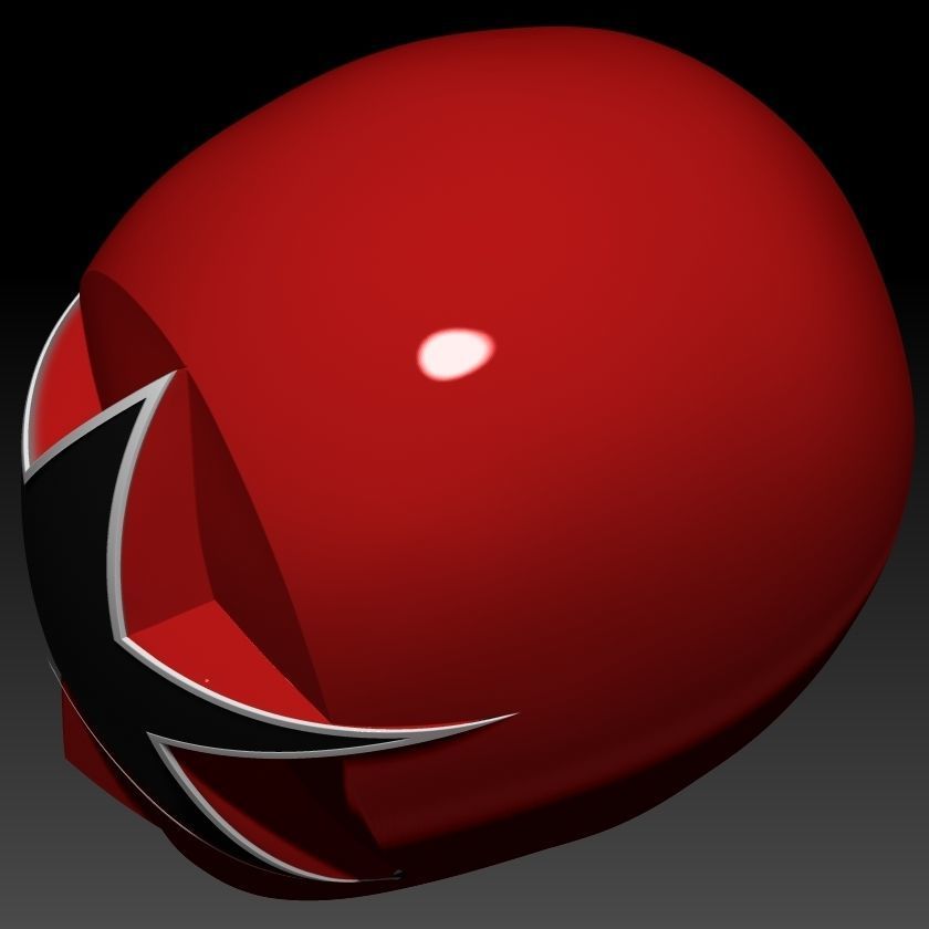 RED ZEO RANGER HELMET 3D print model_6