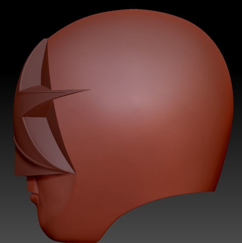 RED ZEO RANGER HELMET 3D print model_2