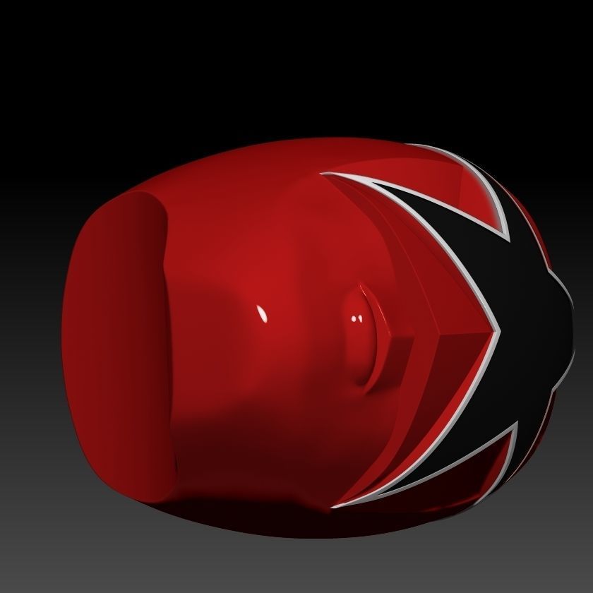 RED ZEO RANGER HELMET 3D print model_7