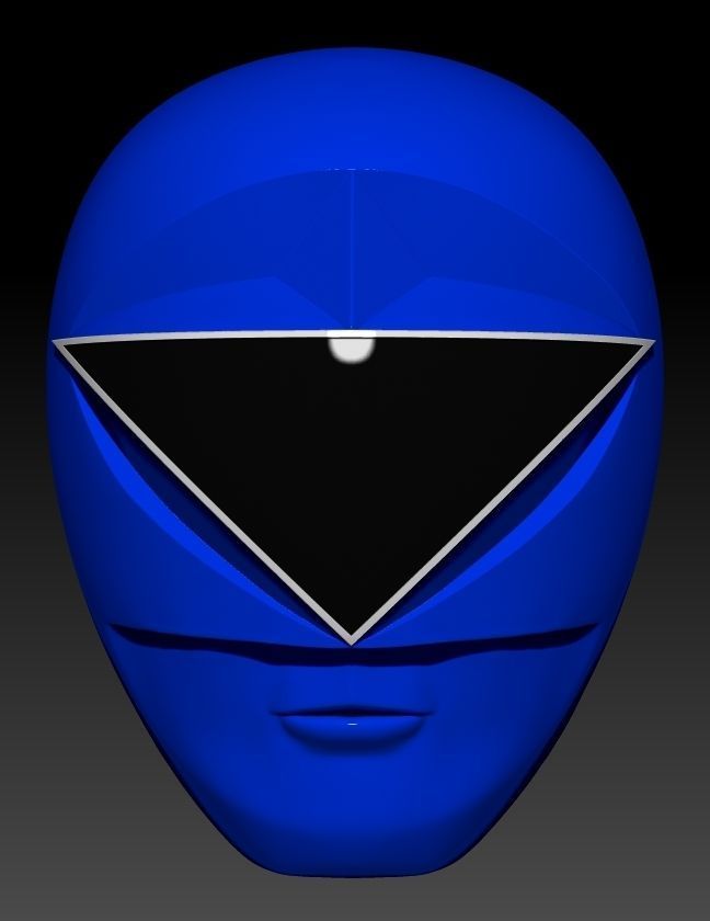 BLUE ZEO RANGER HELMET 3D print model_3