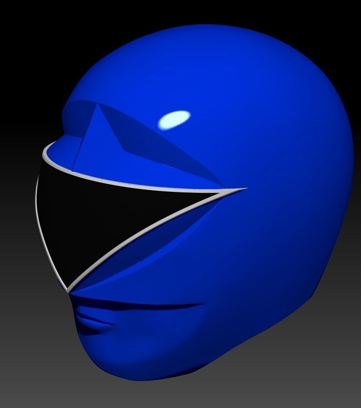 BLUE ZEO RANGER HELMET 3D print model_7