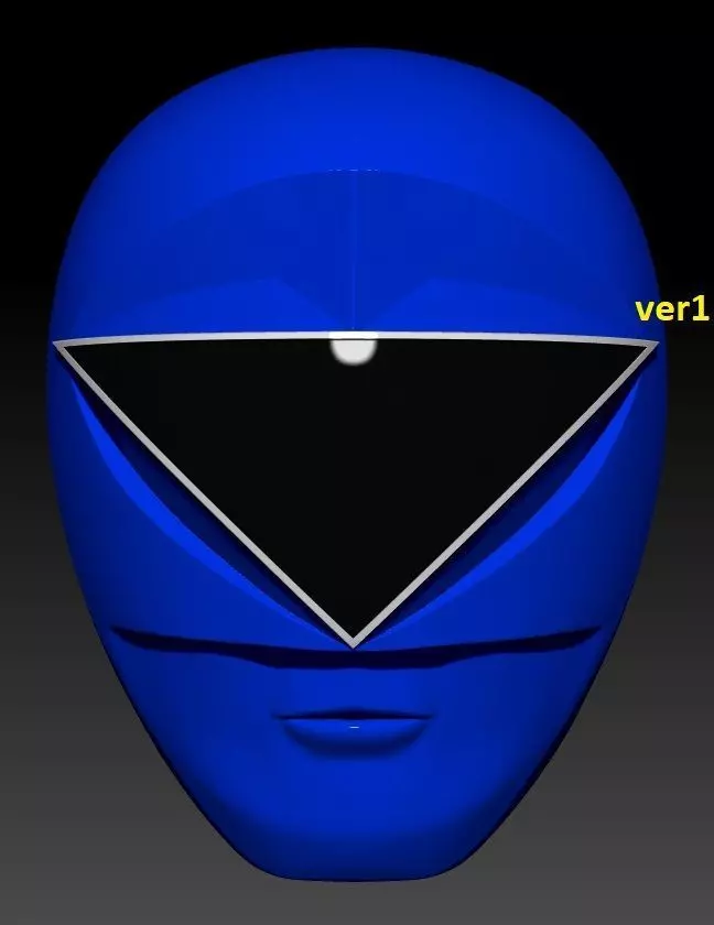 BLUE ZEO RANGER HELMET 3D print model_0