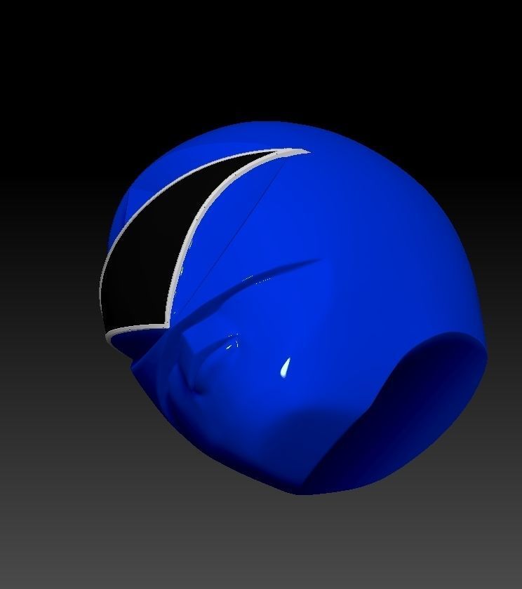 BLUE ZEO RANGER HELMET 3D print model_8
