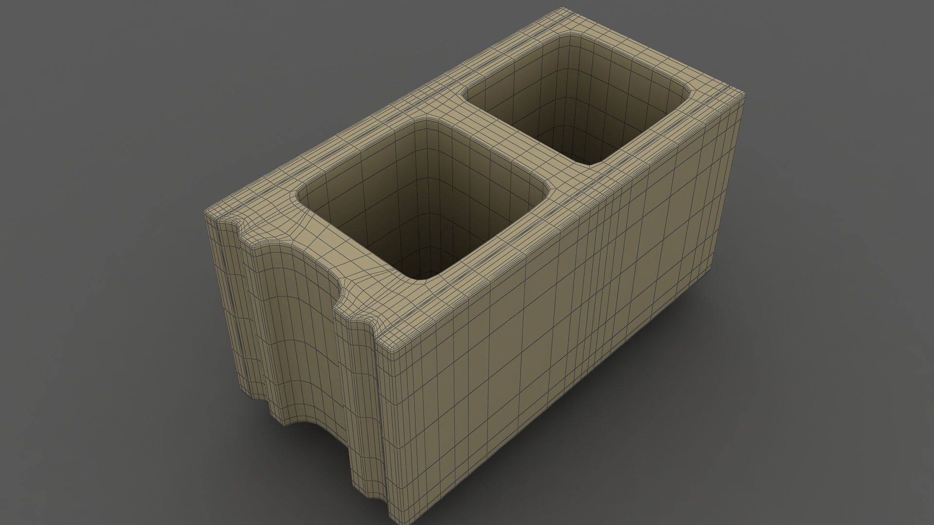 Cinder Concrete Block  3D model_6