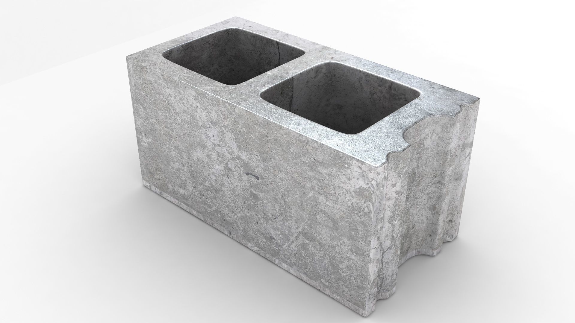 Cinder Concrete Block  3D model_2