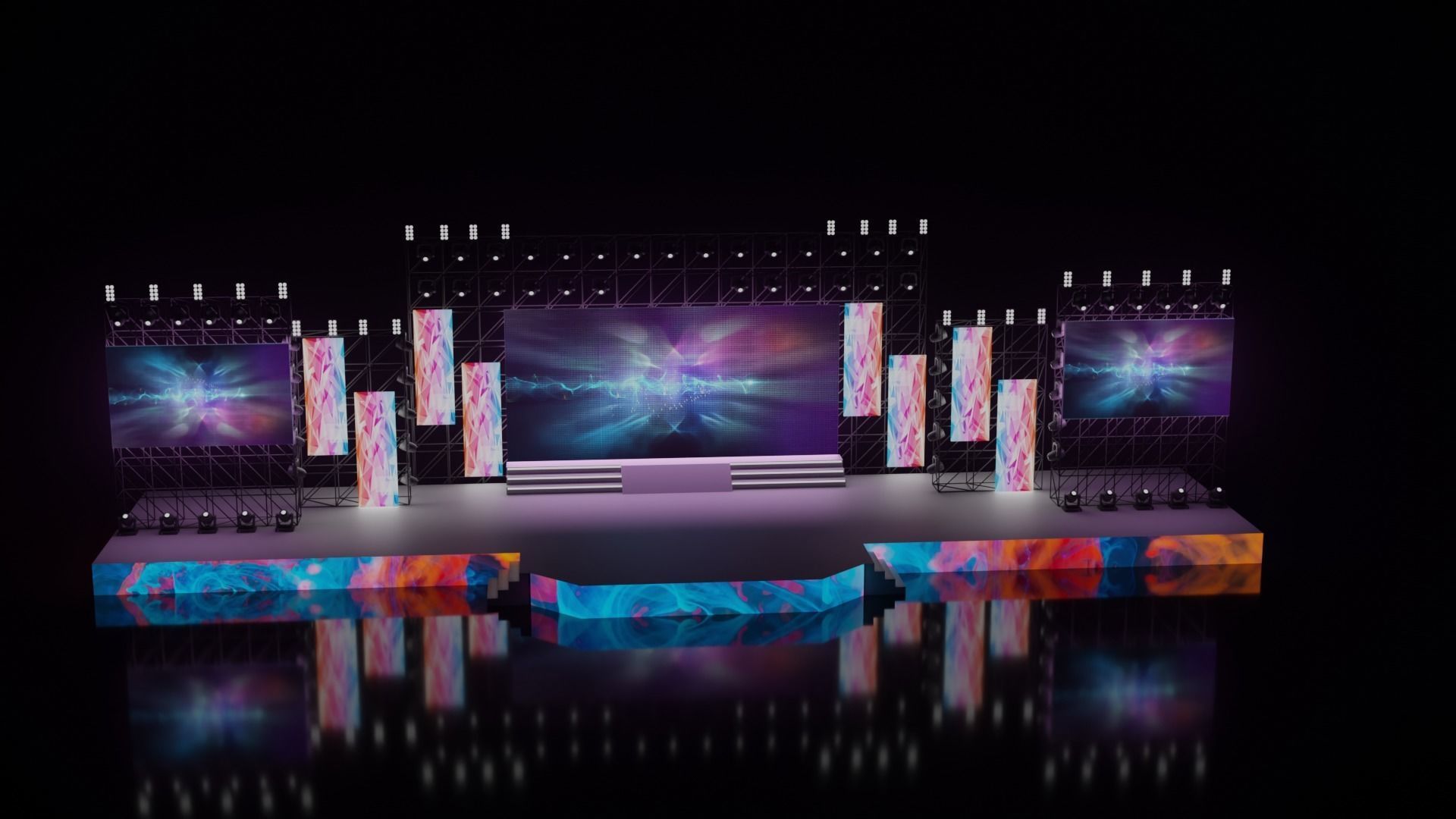 Concert stage 3D 3D model_8