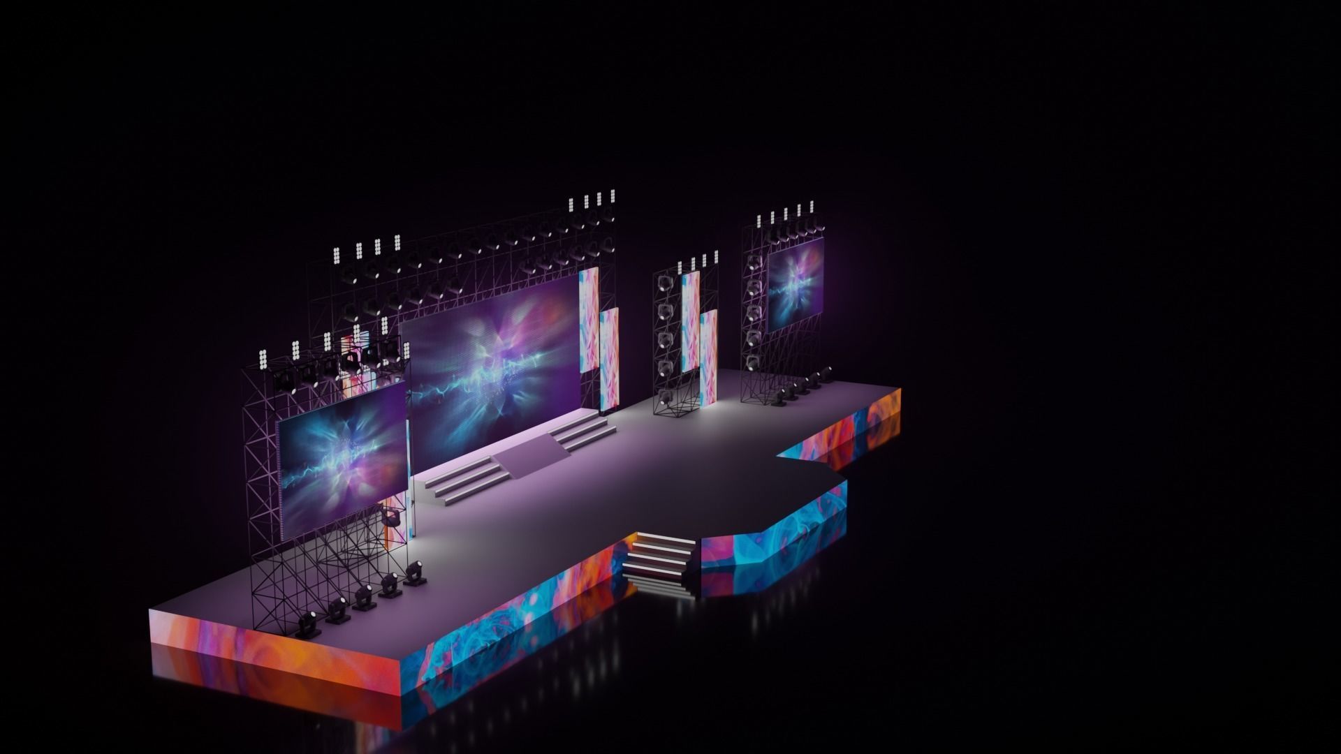 Concert stage 3D 3D model_11