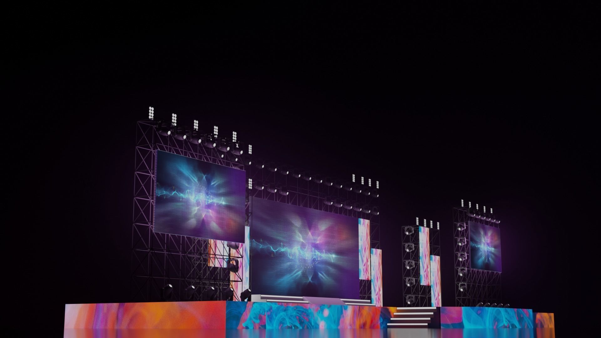 Concert stage 3D 3D model_4