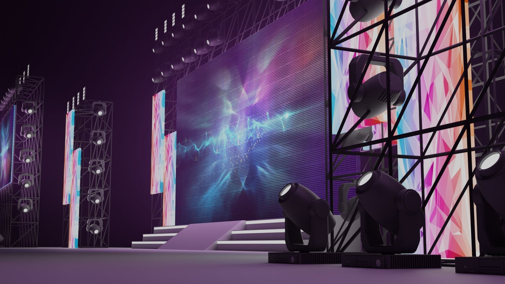Concert stage 3D 3D model_2