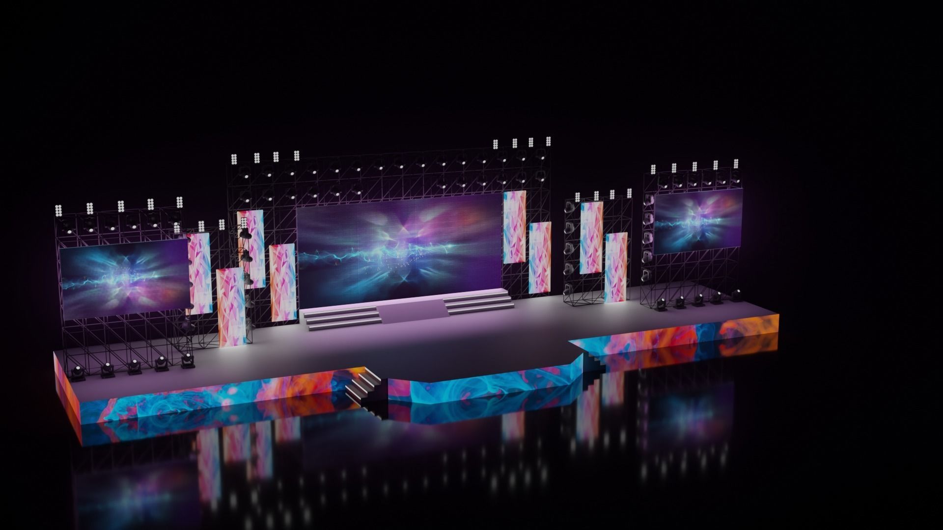 Concert stage 3D 3D model_9