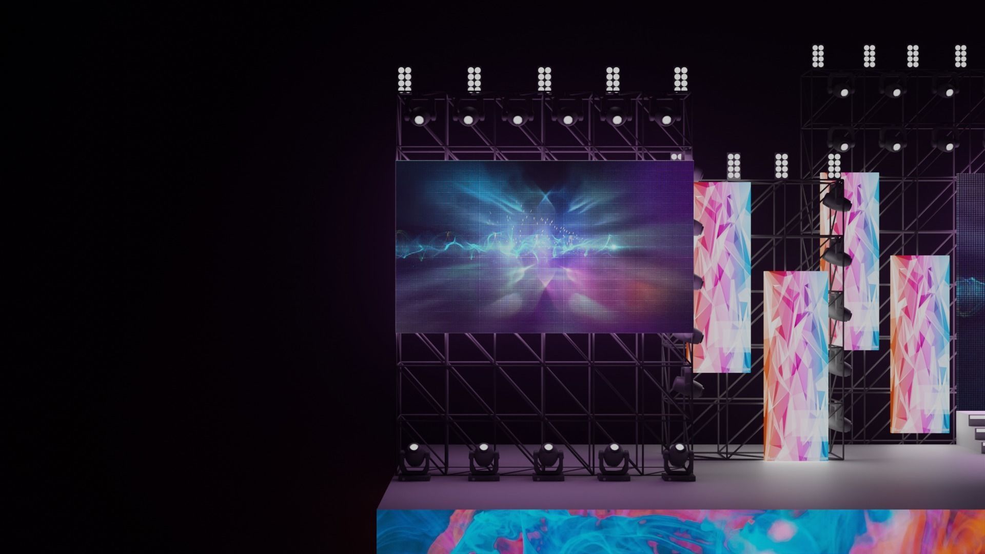 Concert stage 3D 3D model_5