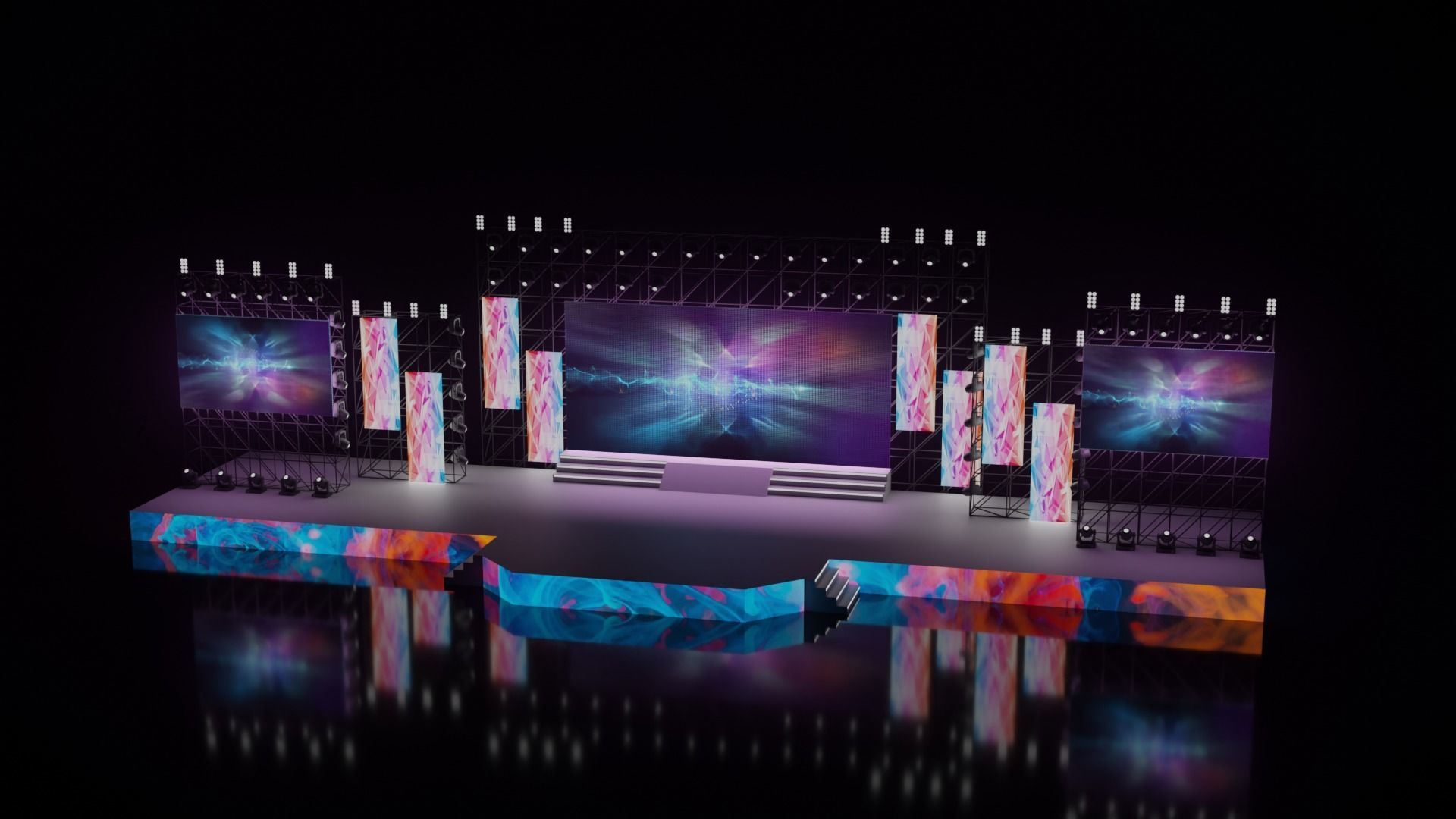 Concert stage 3D 3D model_7