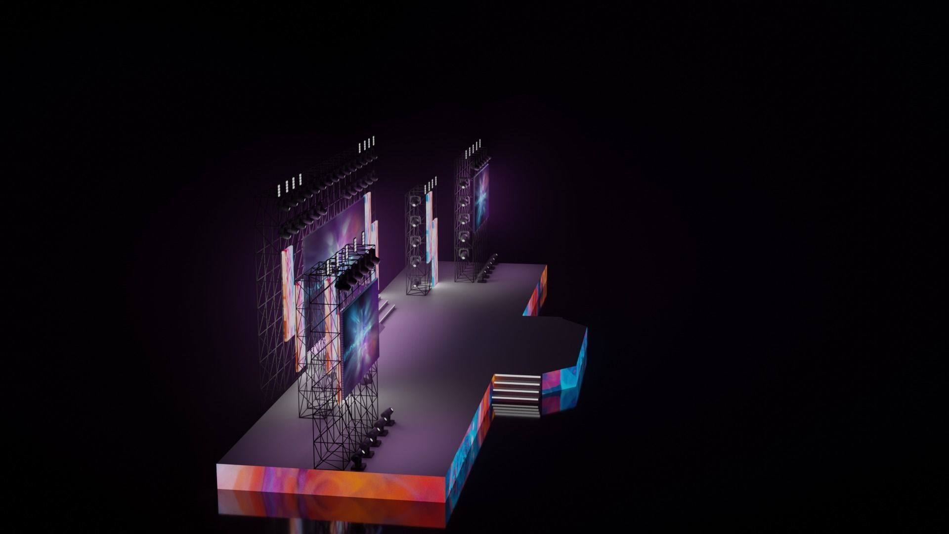 Concert stage 3D 3D model_12