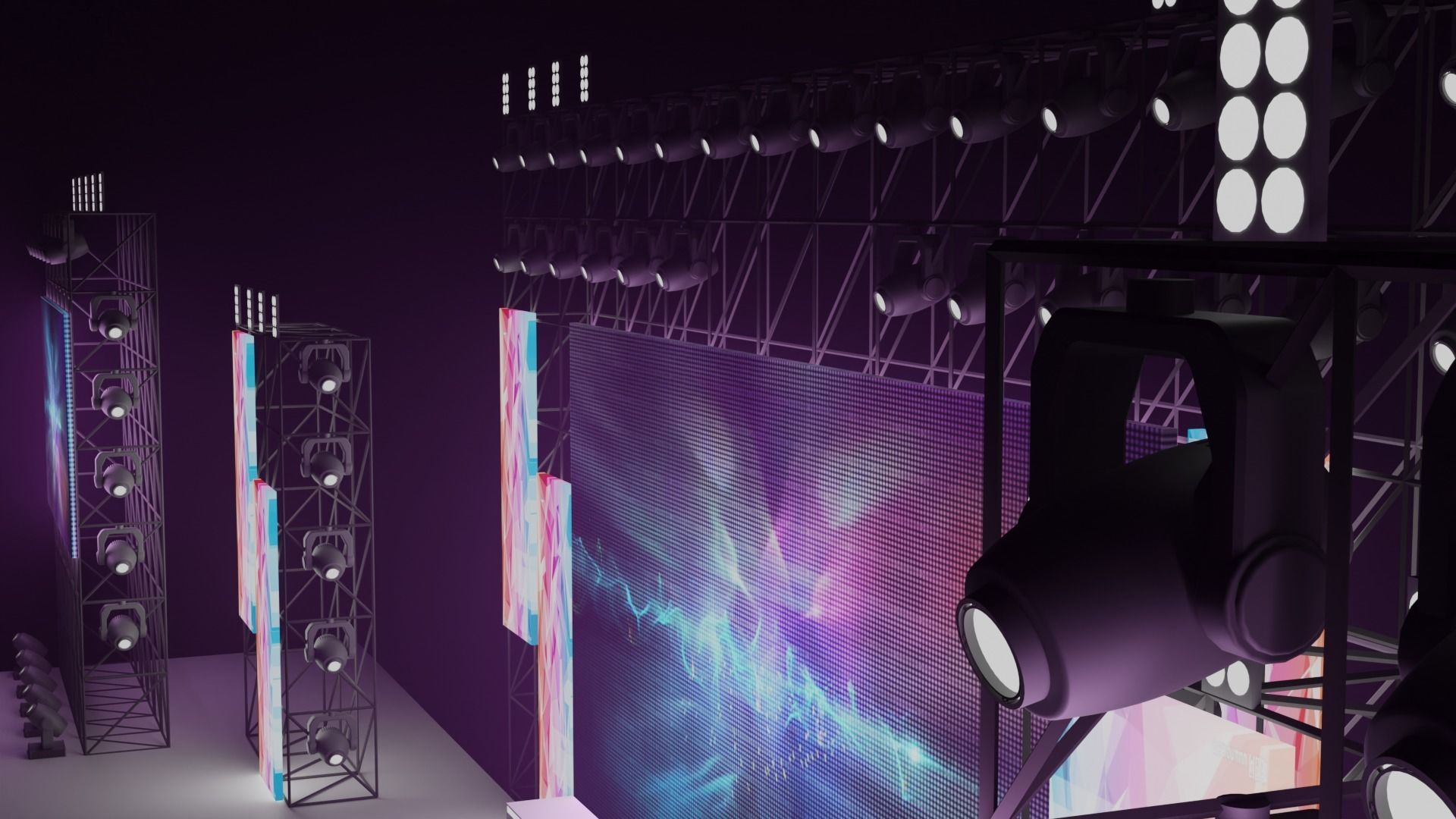 Concert stage 3D 3D model_3