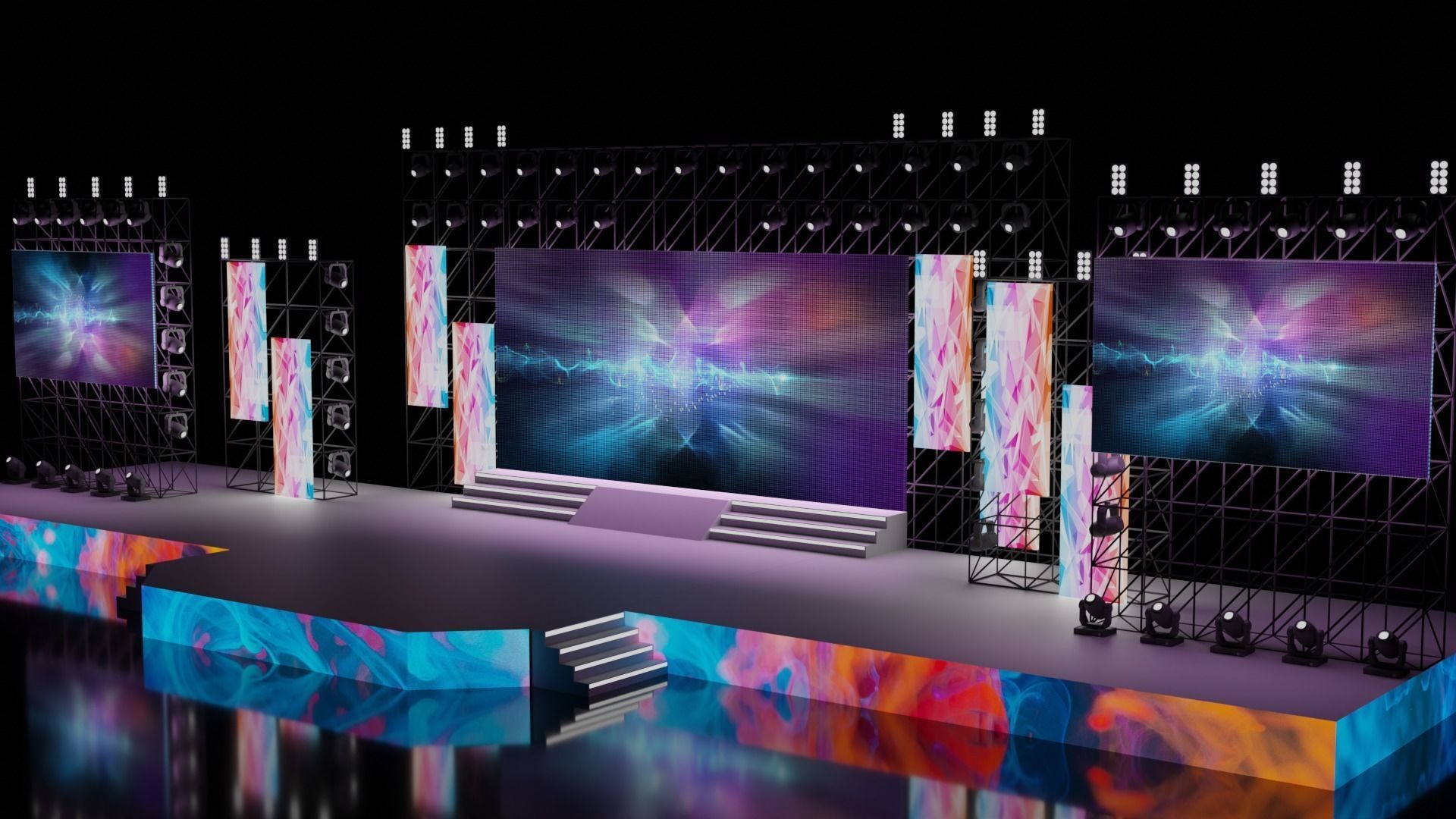 Concert stage 3D 3D model_1