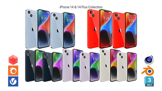 iPhone 14- 14 Plus Collection 3D model