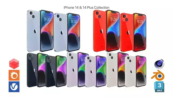 iPhone 14- 14 Plus Collection 3D model