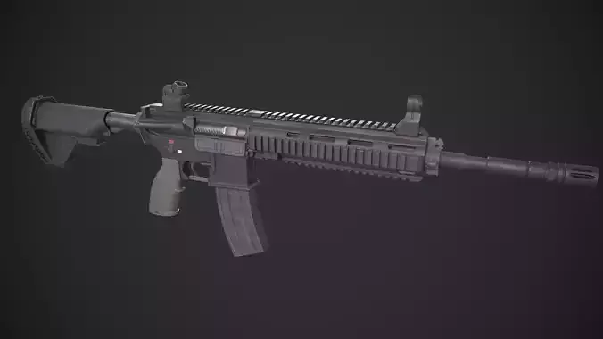 HK 416 Low-poly 3D model