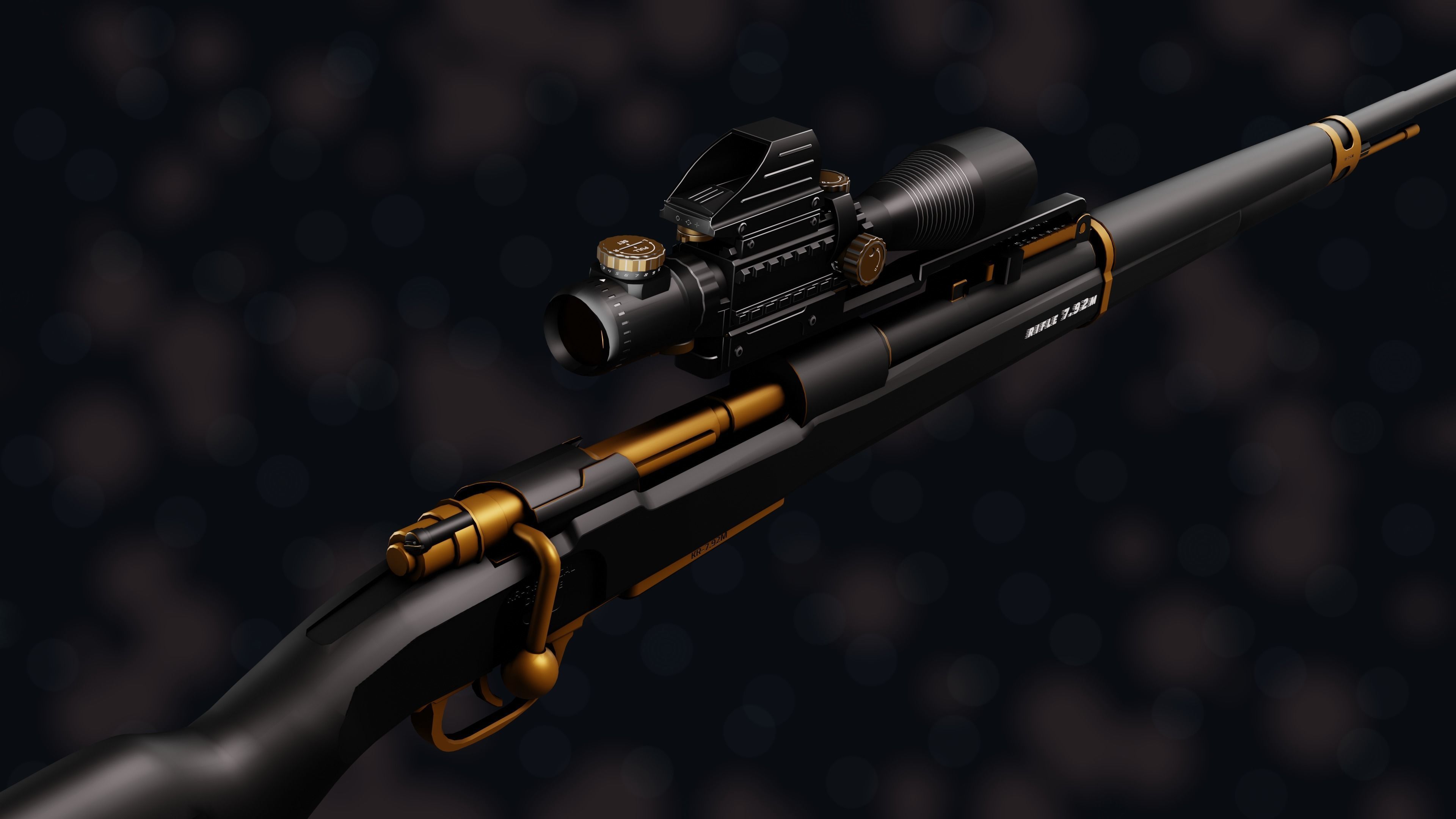Weapon NZ KR-7 92M Low-poly 3D model_24