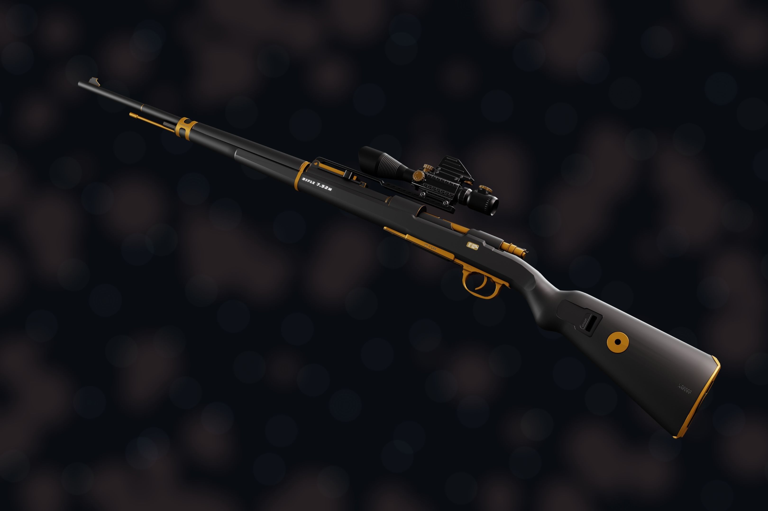 Weapon NZ KR-7 92M Low-poly 3D model_7