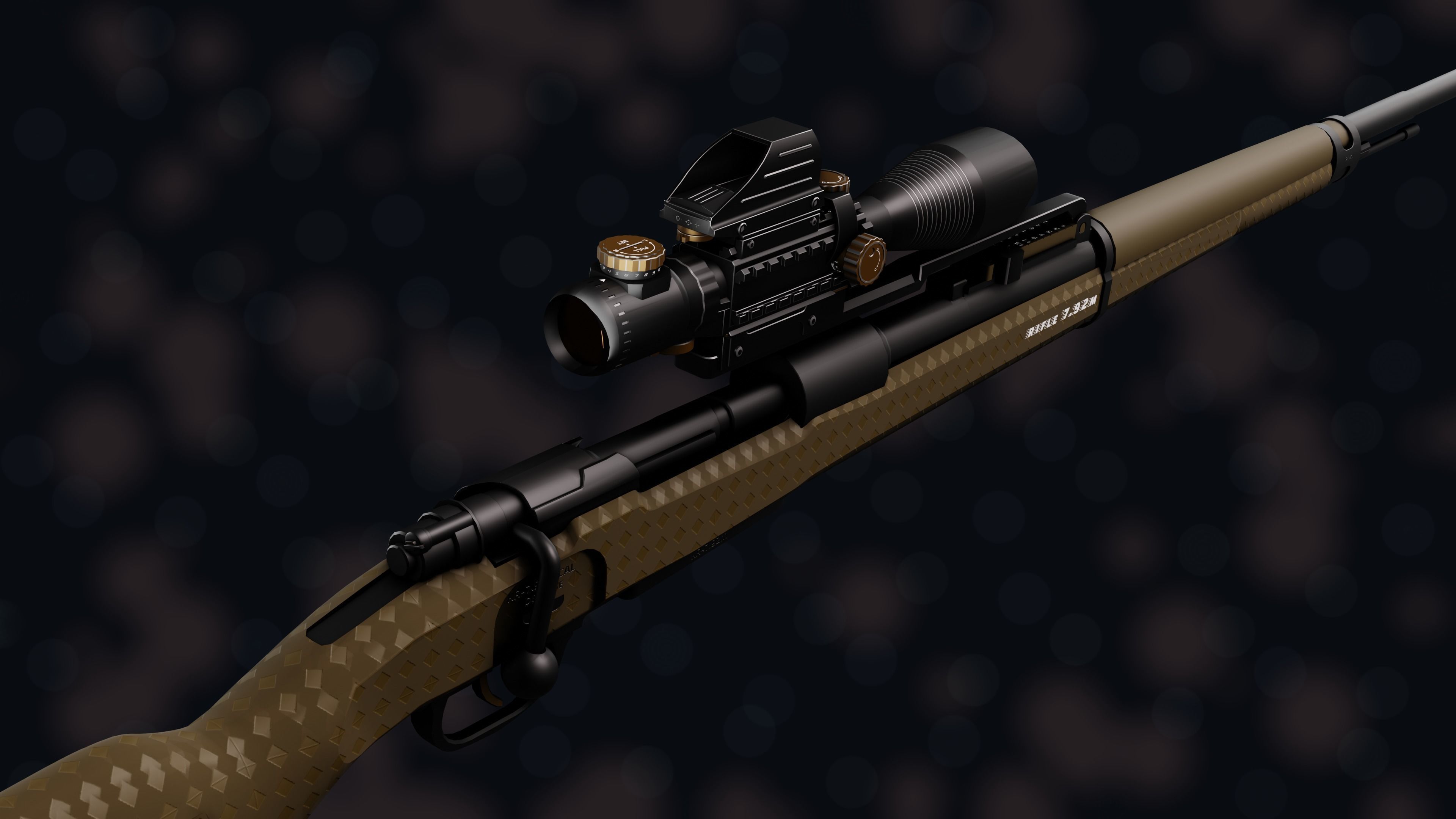 Weapon NZ KR-7 92M Low-poly 3D model_28