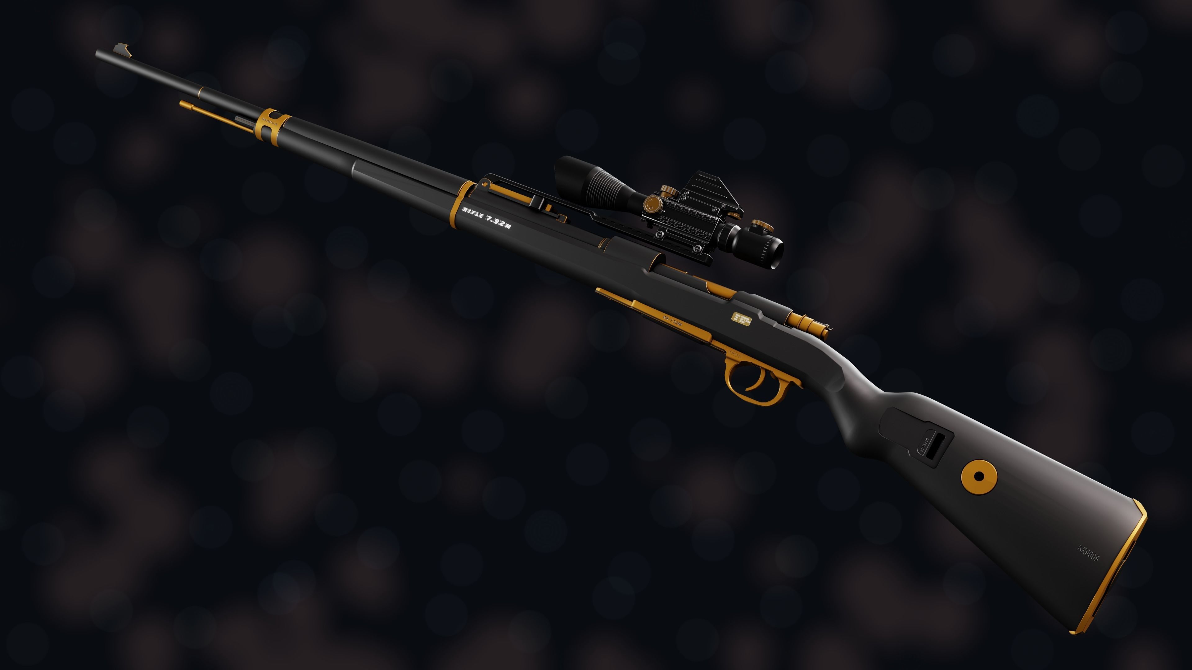 Weapon NZ KR-7 92M Low-poly 3D model_14