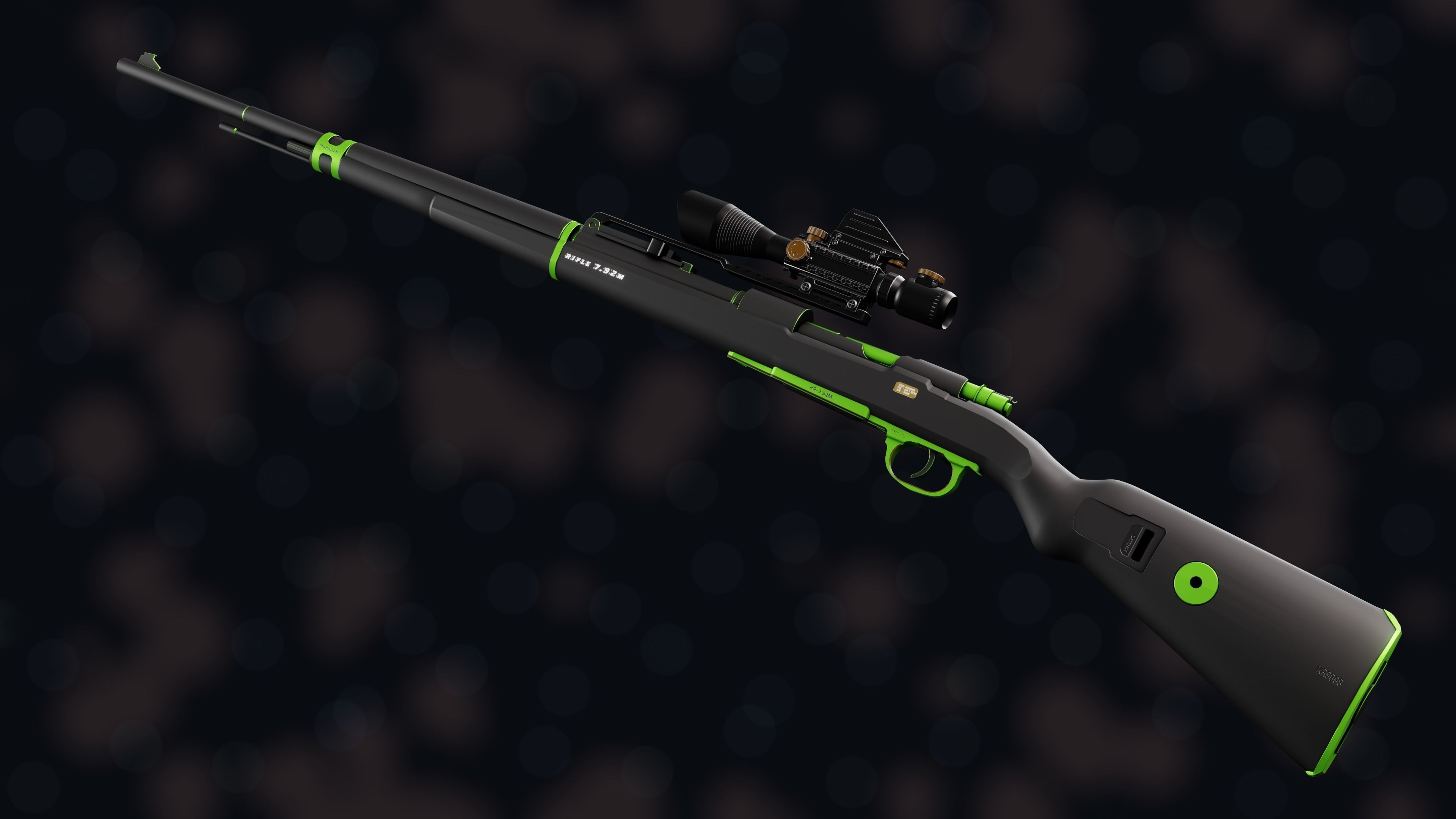 Weapon NZ KR-7 92M Low-poly 3D model_12