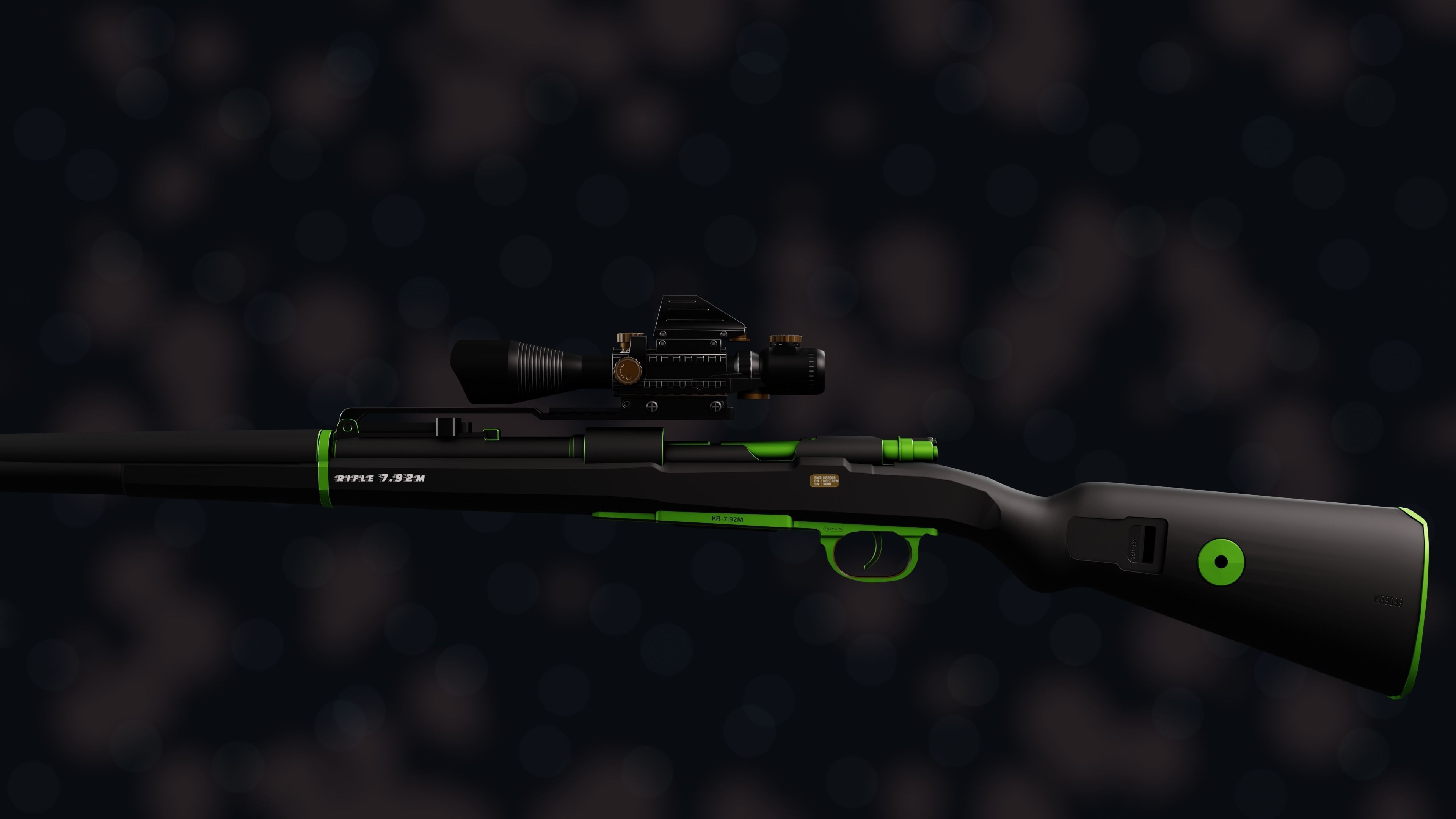 Weapon NZ KR-7 92M Low-poly 3D model_36
