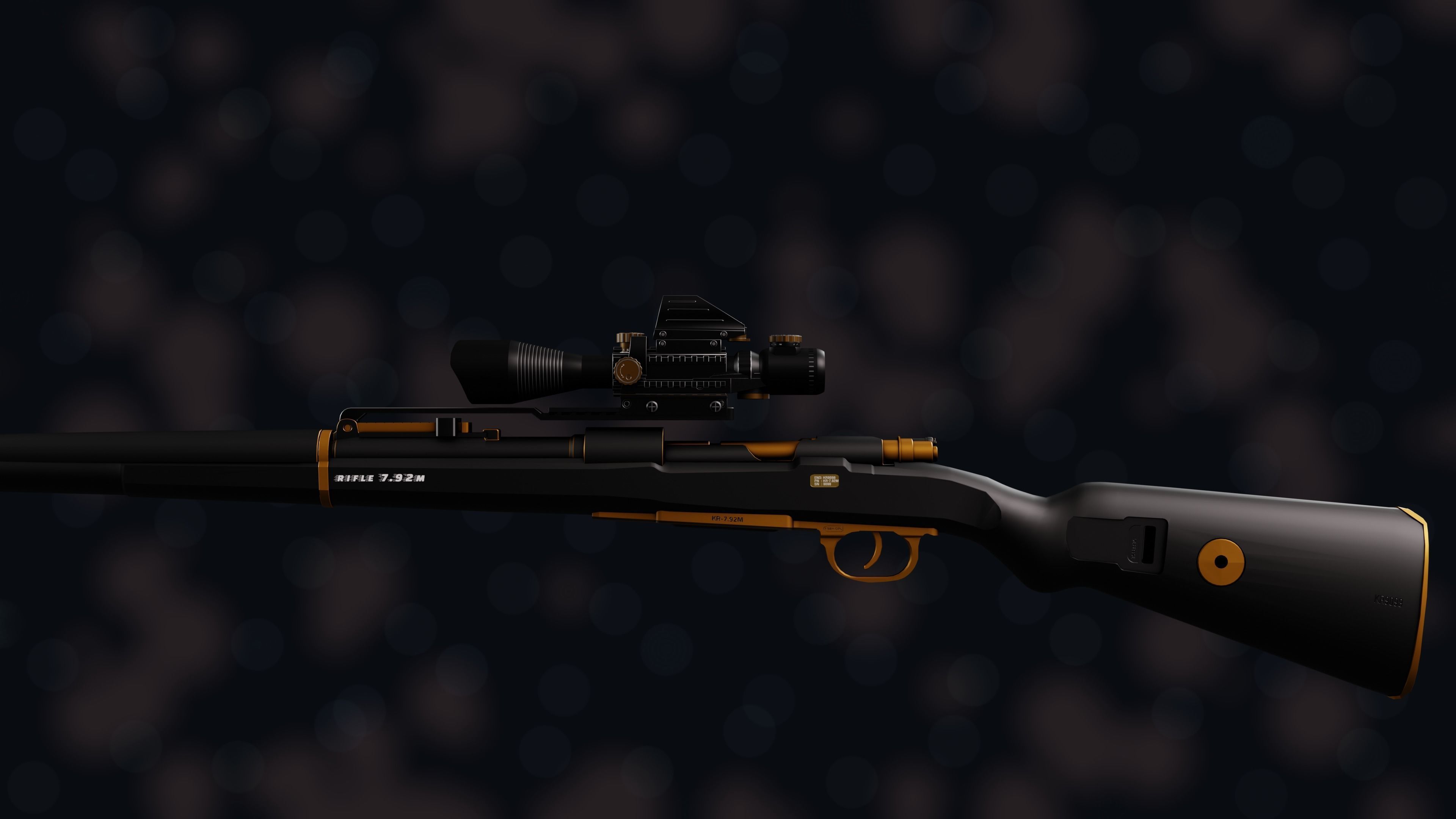 Weapon NZ KR-7 92M Low-poly 3D model_32