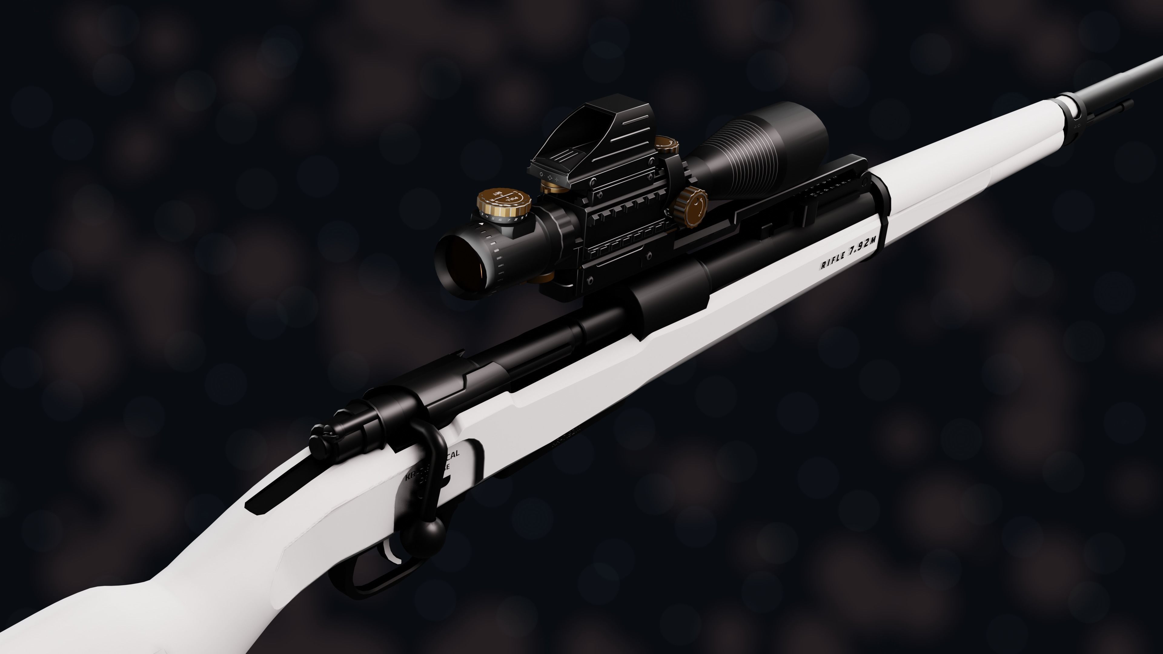 Weapon NZ KR-7 92M Low-poly 3D model_29