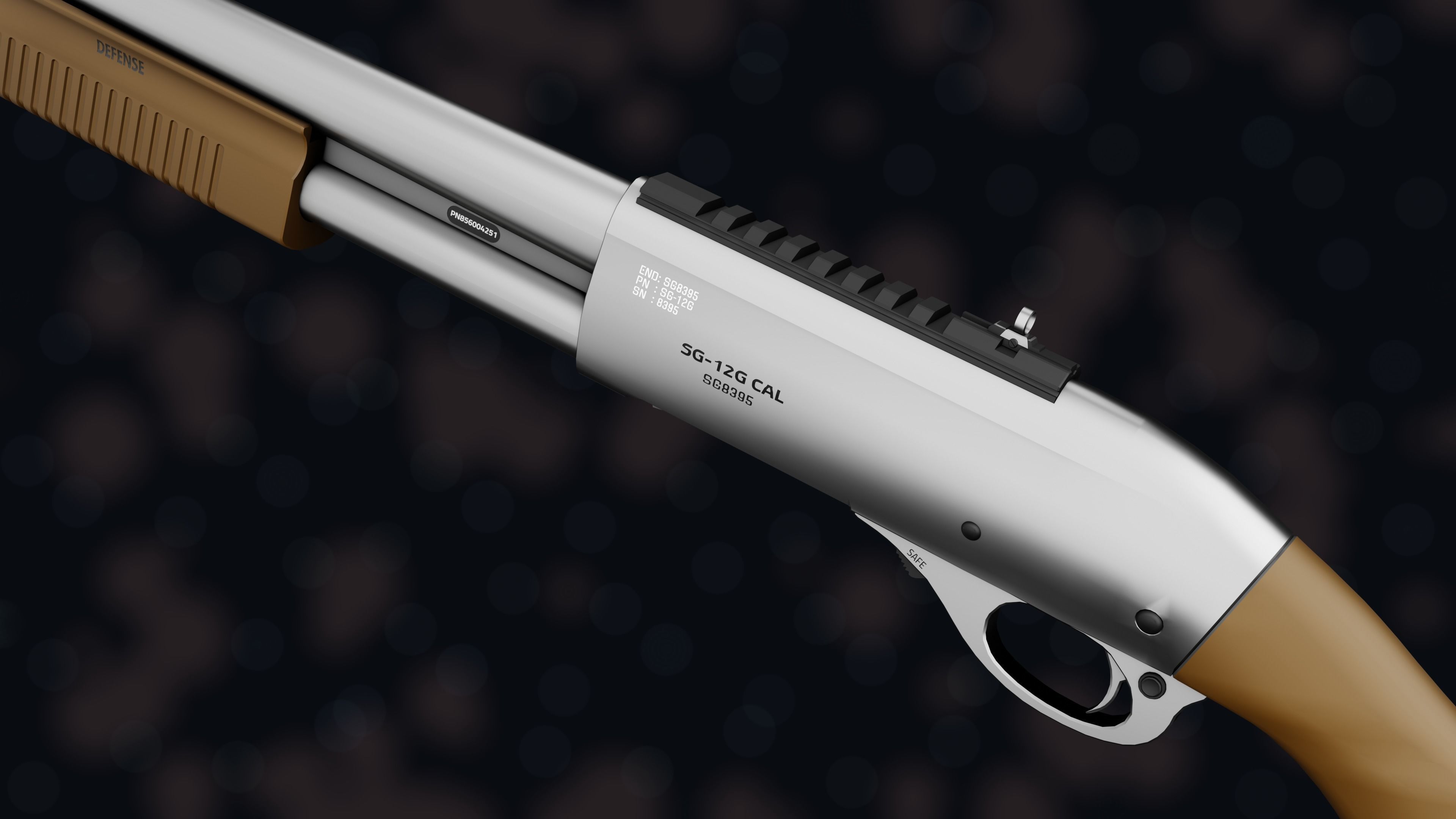 Weapon NZ SHOTGUN-12G Low-poly 3D model_38