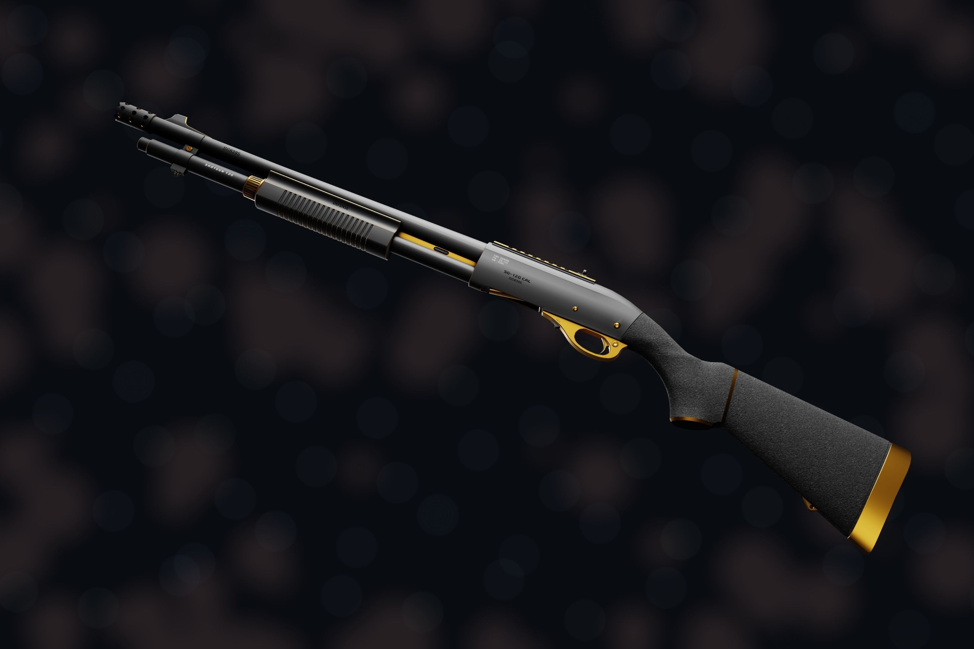 Weapon NZ SHOTGUN-12G Low-poly 3D model_7