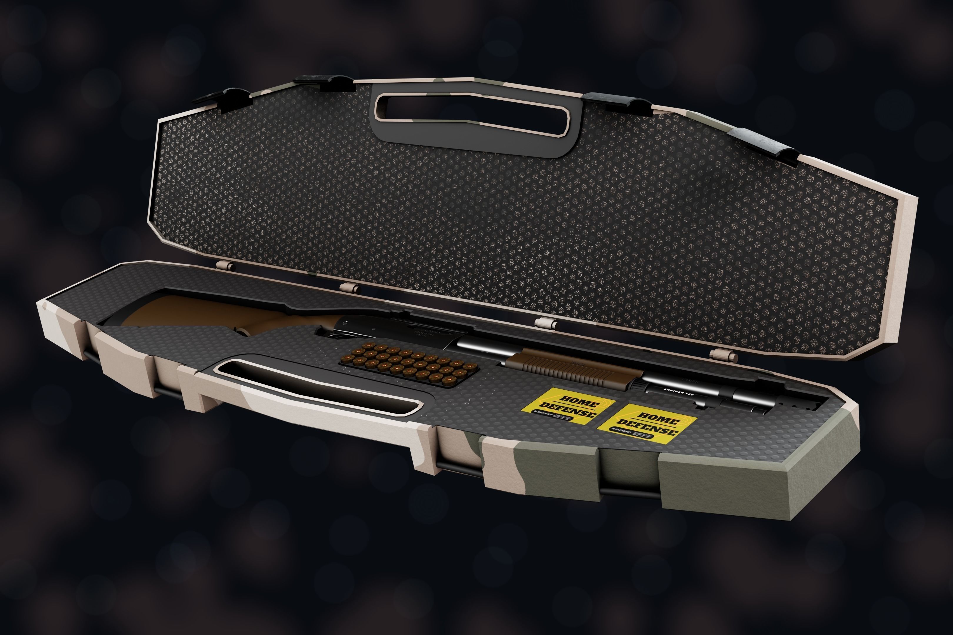 Weapon NZ SHOTGUN-12G Low-poly 3D model_4