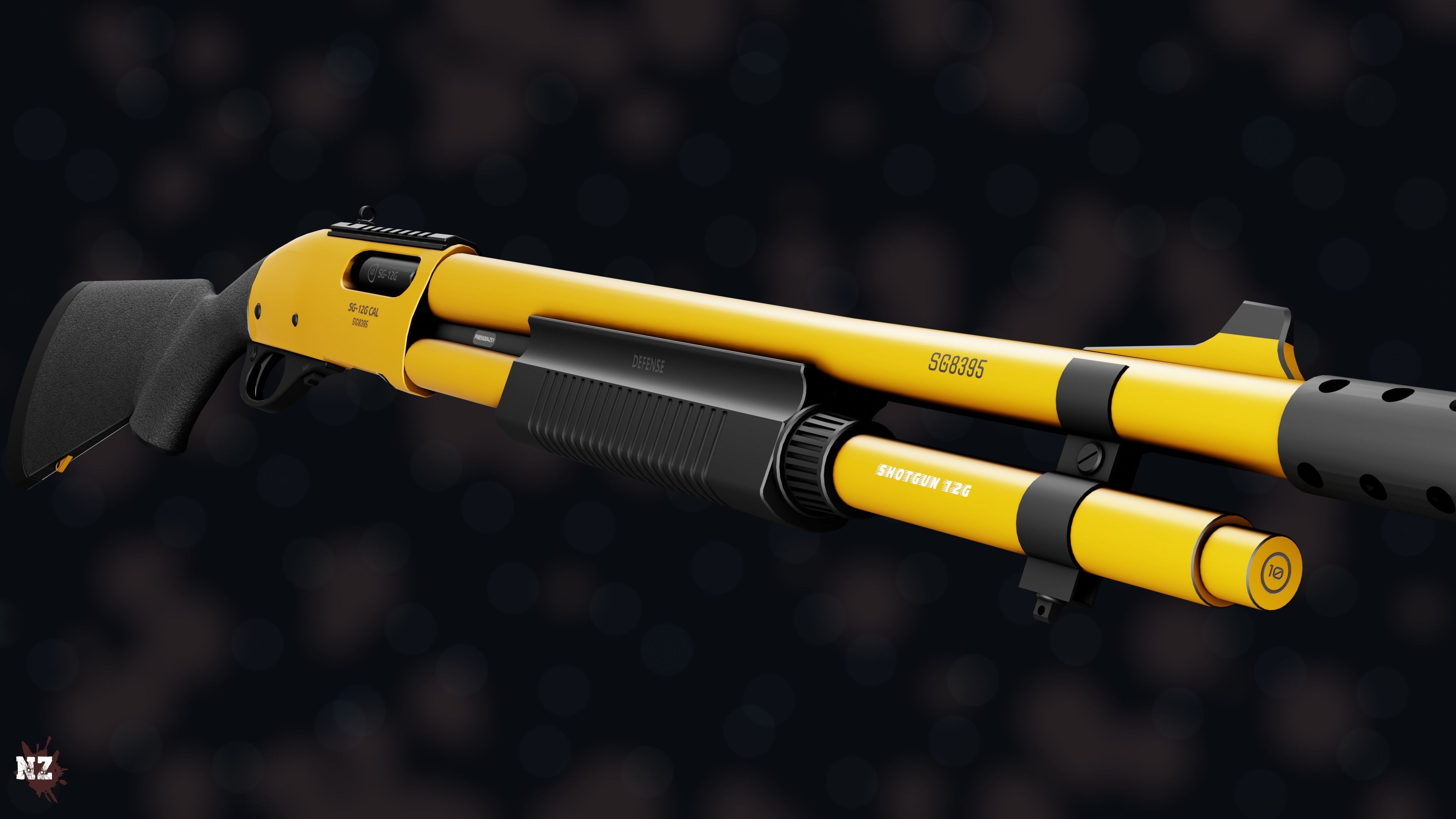 Weapon NZ SHOTGUN-12G Low-poly 3D model_19