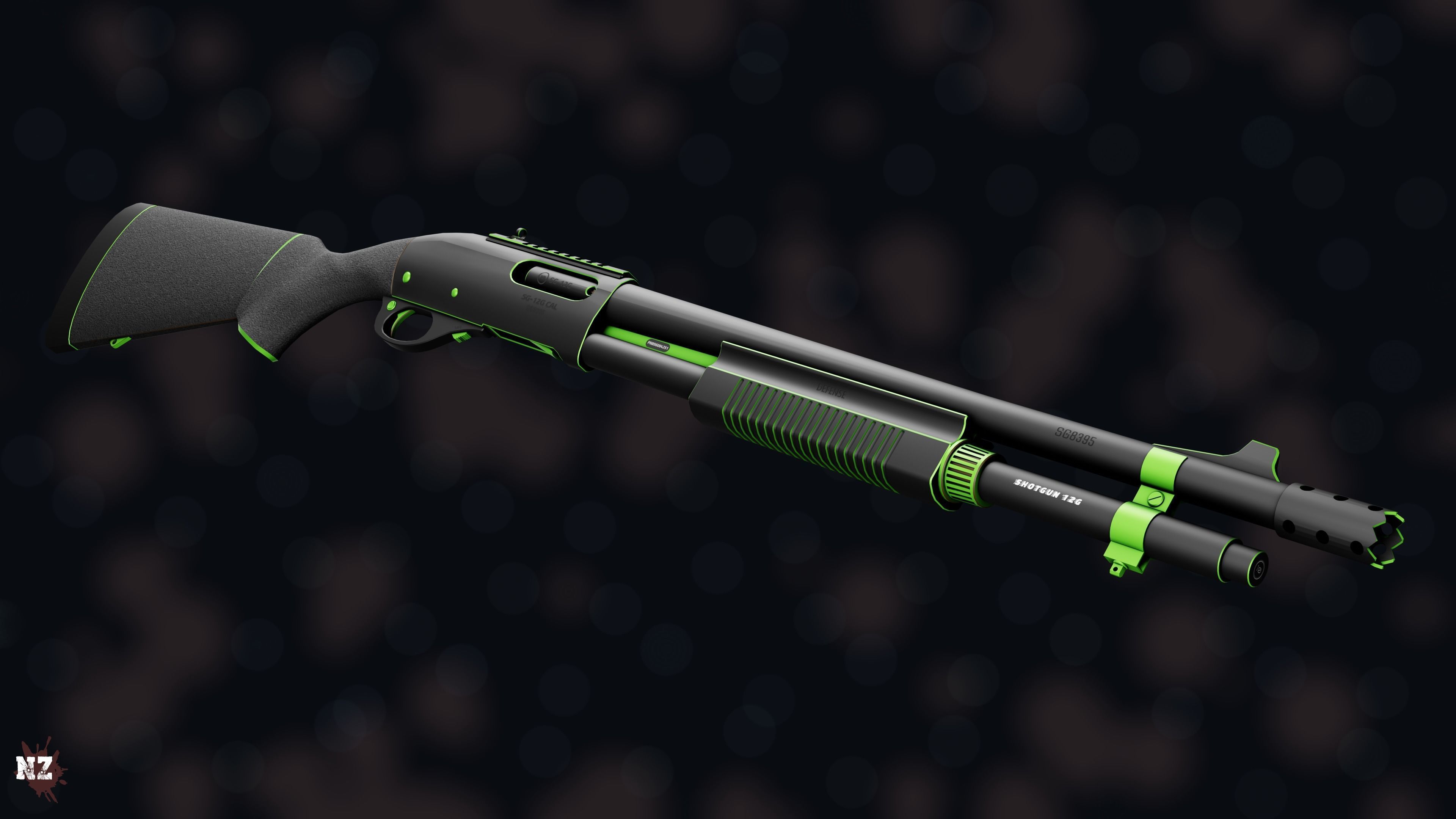 Weapon NZ SHOTGUN-12G Low-poly 3D model_15