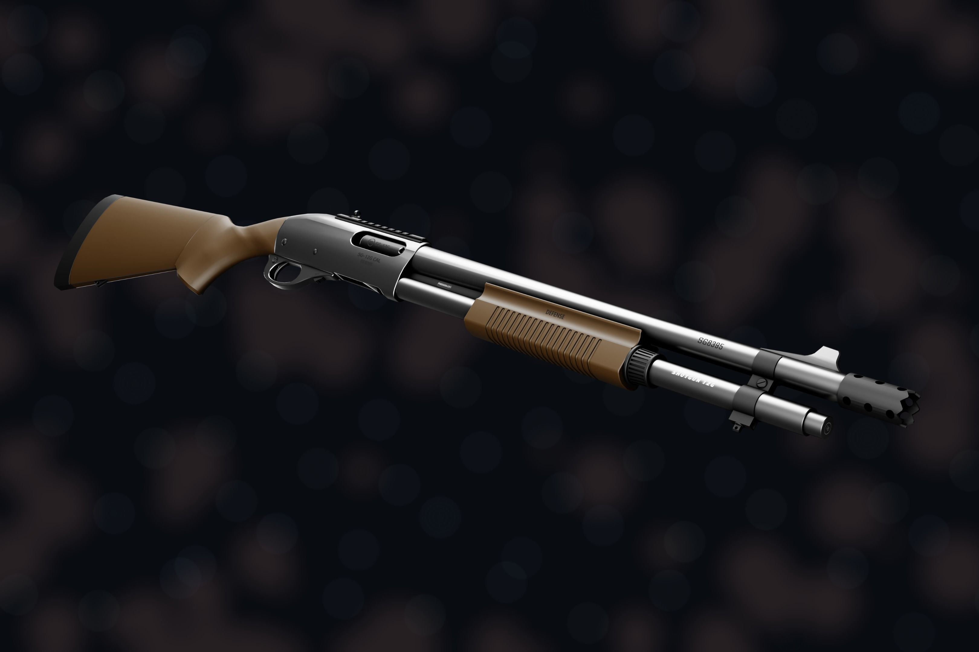 Weapon NZ SHOTGUN-12G Low-poly 3D model_10