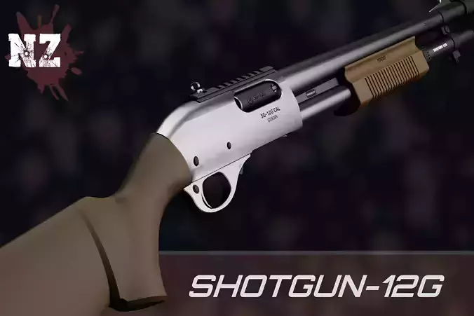 Weapon NZ SHOTGUN-12G Low-poly 3D model