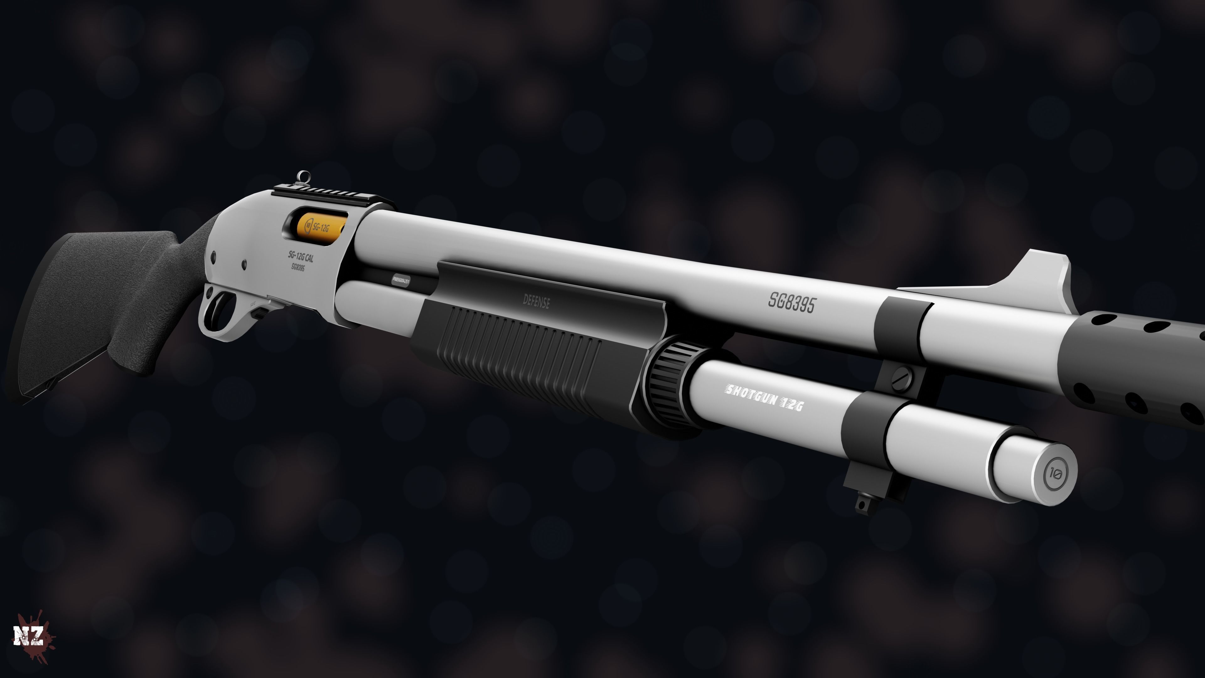 Weapon NZ SHOTGUN-12G Low-poly 3D model_17