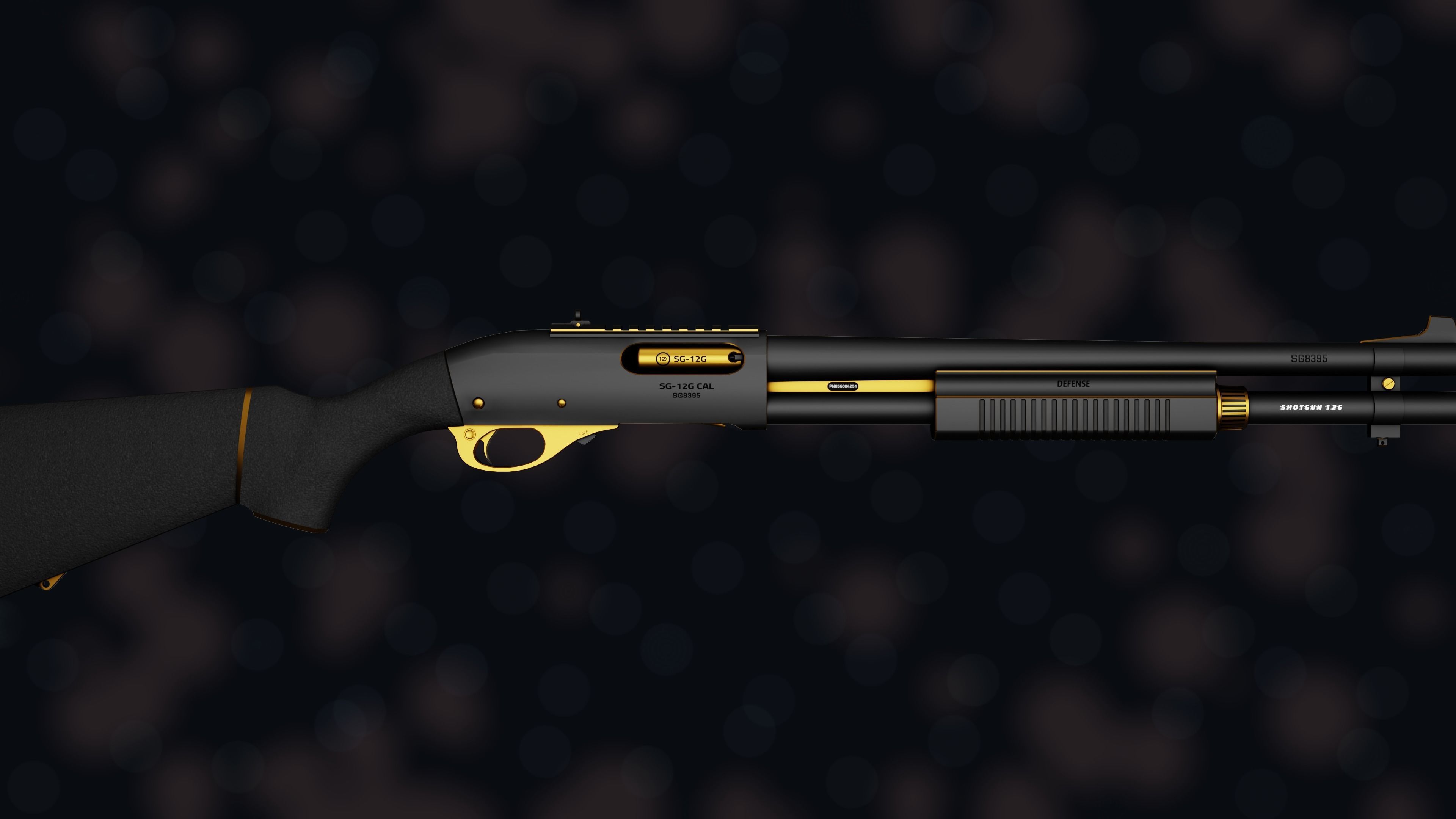 Weapon NZ SHOTGUN-12G Low-poly 3D model_29