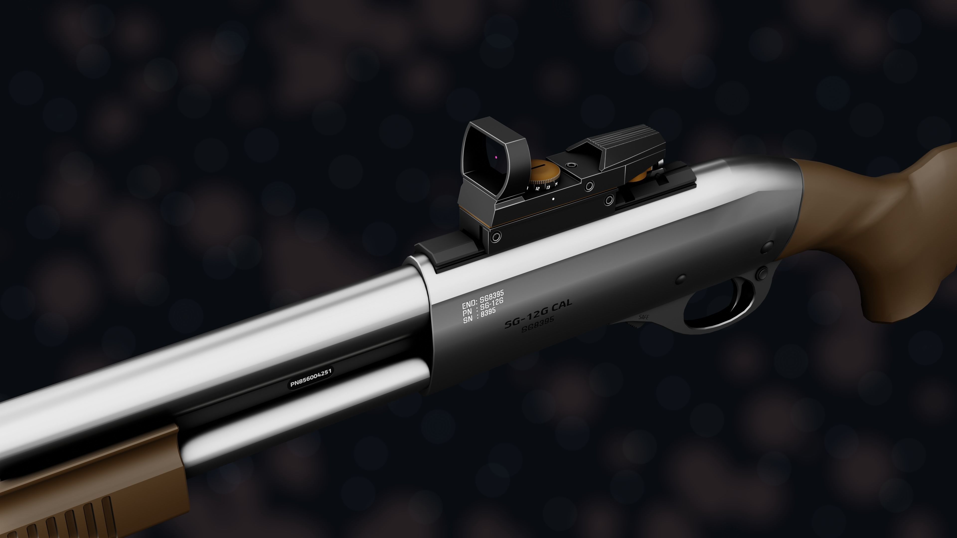 Weapon NZ SHOTGUN-12G Low-poly 3D model_23