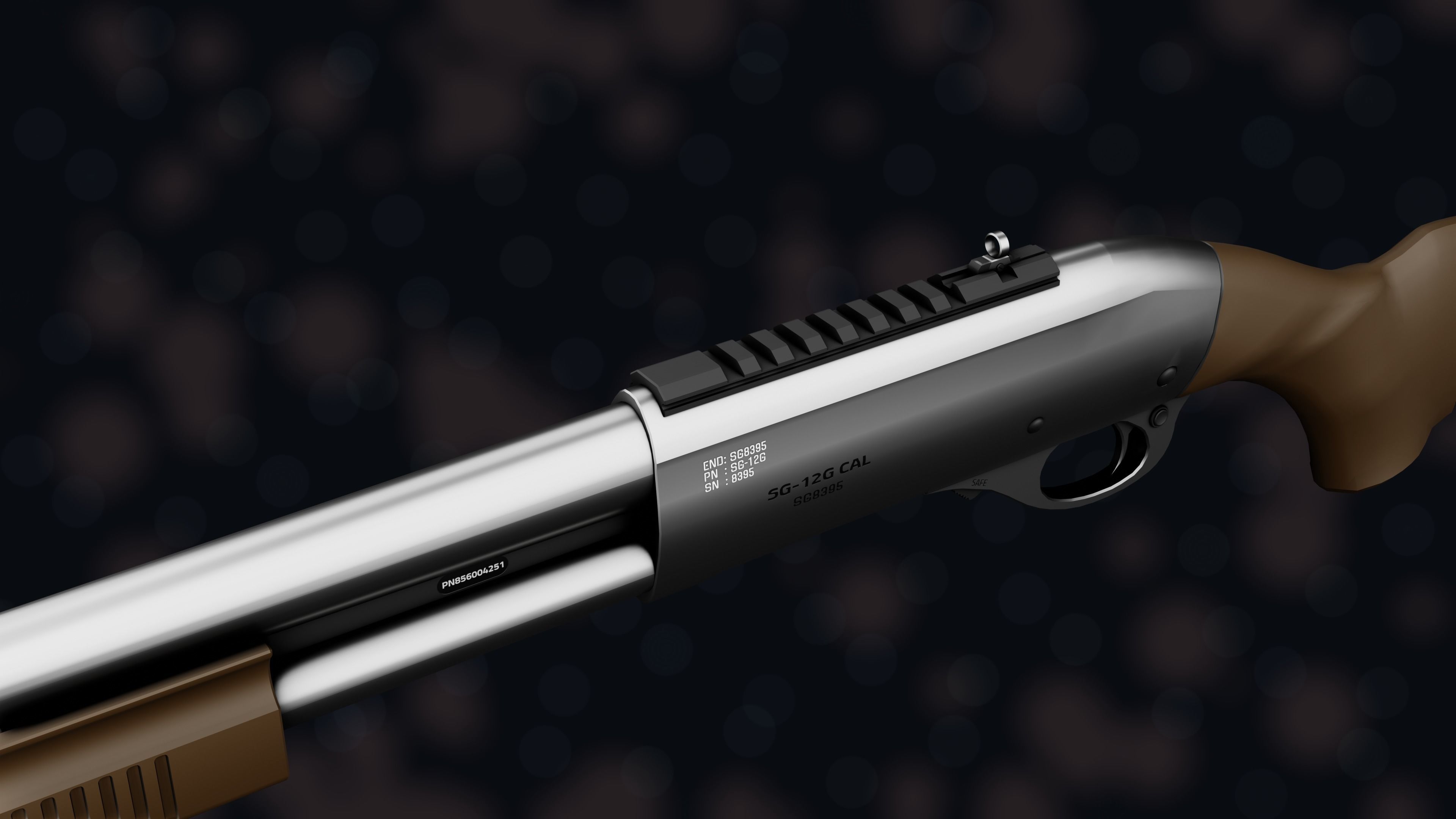 Weapon NZ SHOTGUN-12G Low-poly 3D model_21