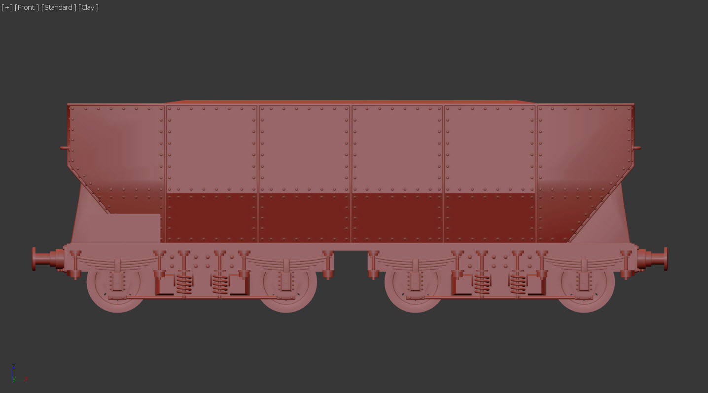 Coal wagon 3D model_7